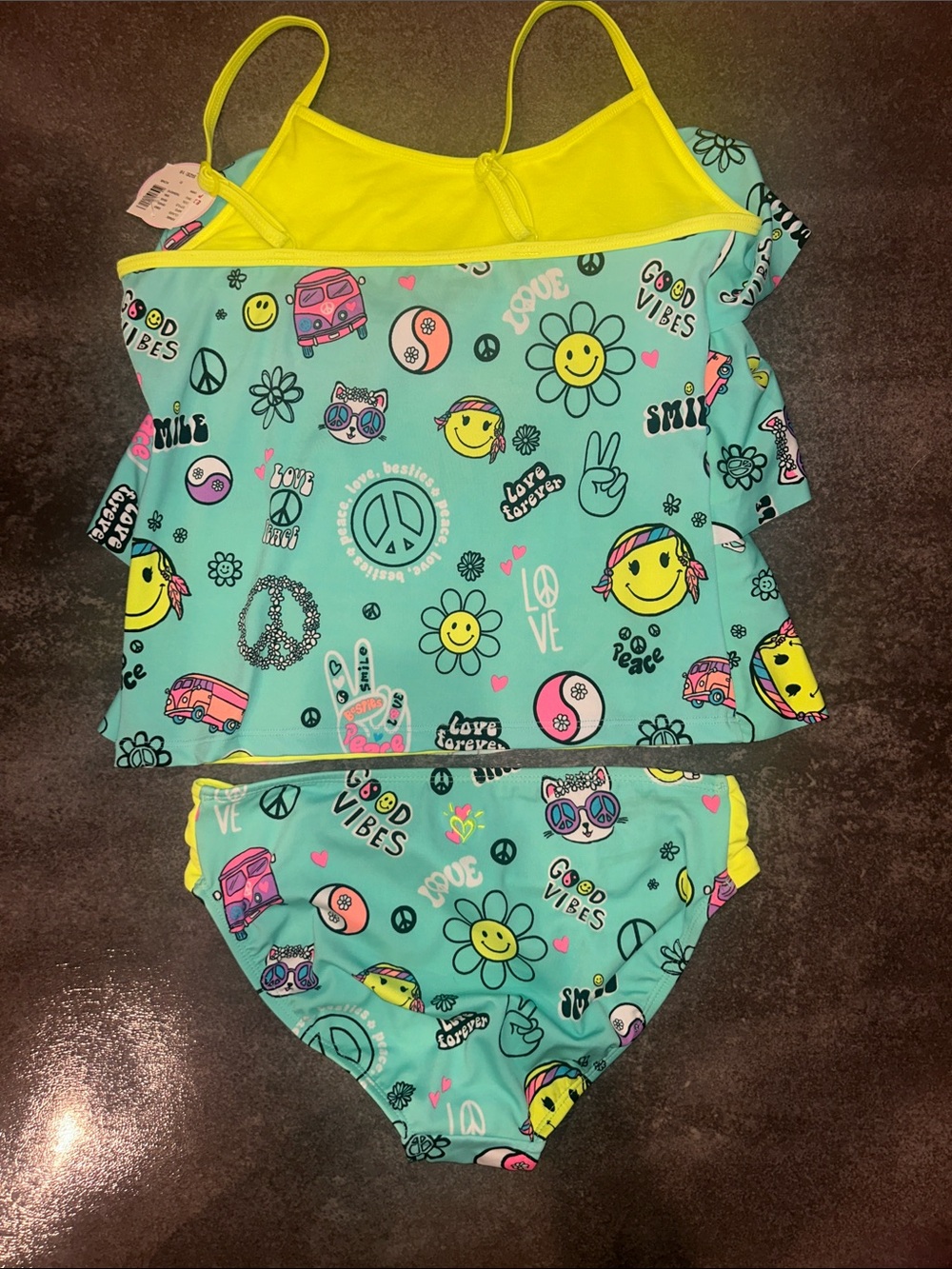 Two Justice Tankini and Bikini Swimsuits-NWT-Girls Size 16- Cute Designs! - Picture 3 of 8